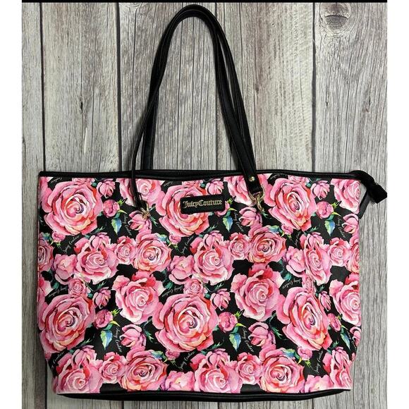 Juice couture Handbags - Juicy Couture Pink Floral Tote Bag
